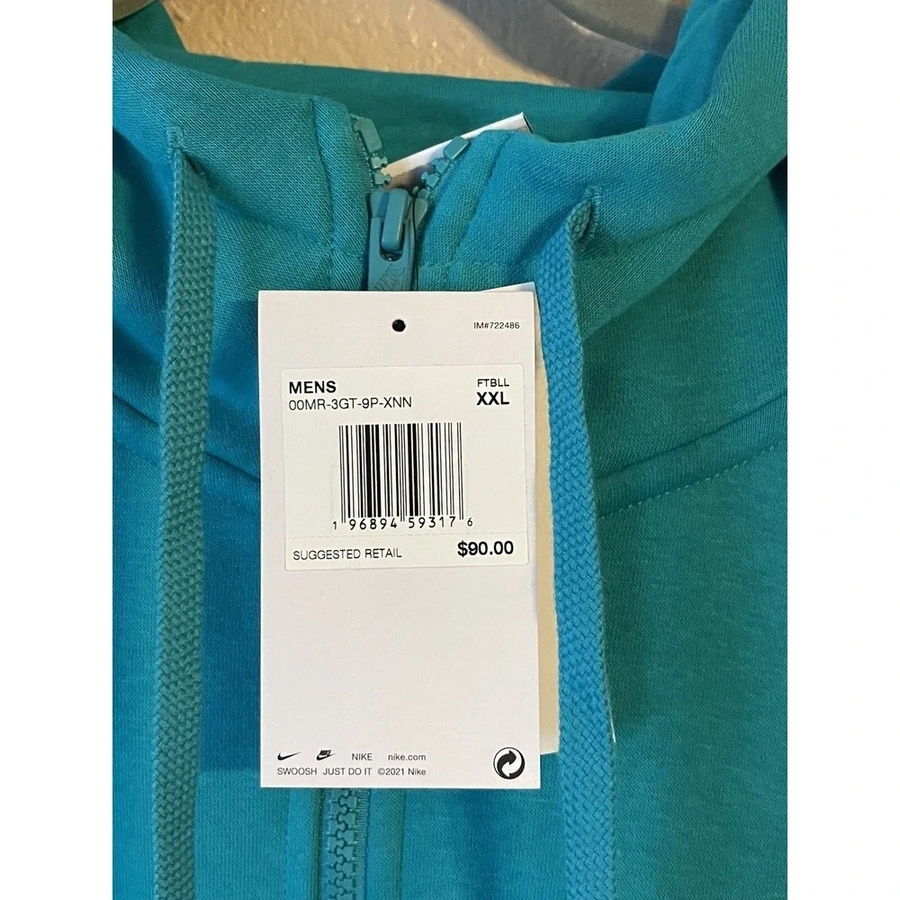 Miami Dolphins NFL Football Nike‎ Full Zip Hooded Jacket Men's 2XL NWT